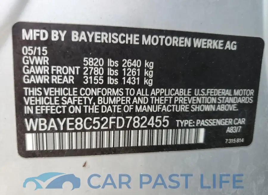 WBAYE8C52FD782455# 13