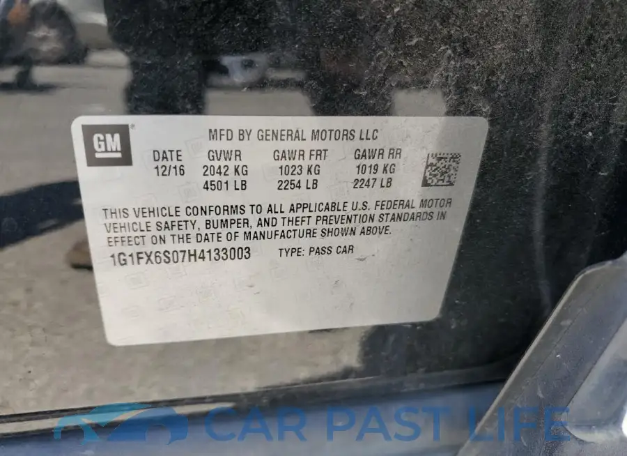 1G1FX6S07H4133003# 12
