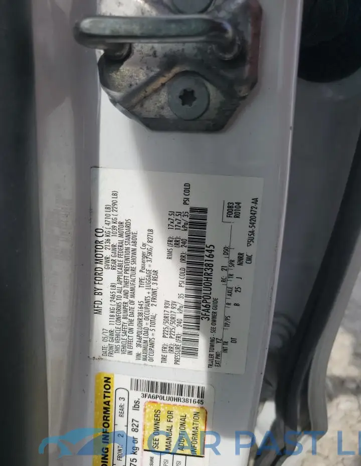 3FA6P0LU0HR381645# 13