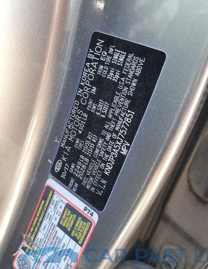 KNDJP3A5XJ7577851# 12