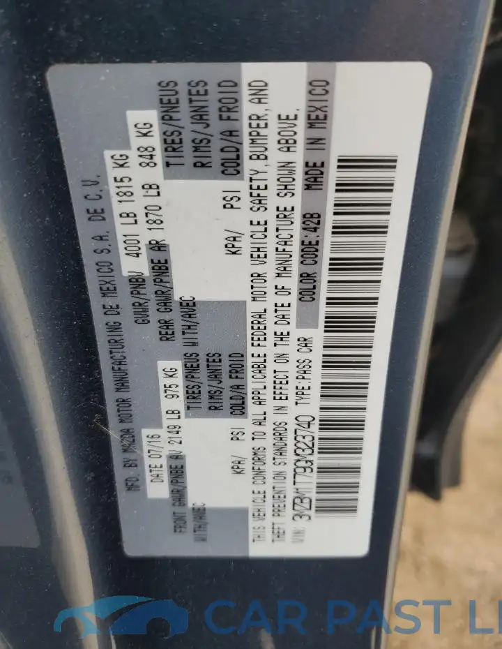 3MZBM1T79GM323740# 13