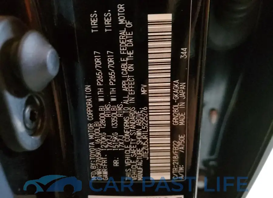 JTEZU5JR1L5225276# 13