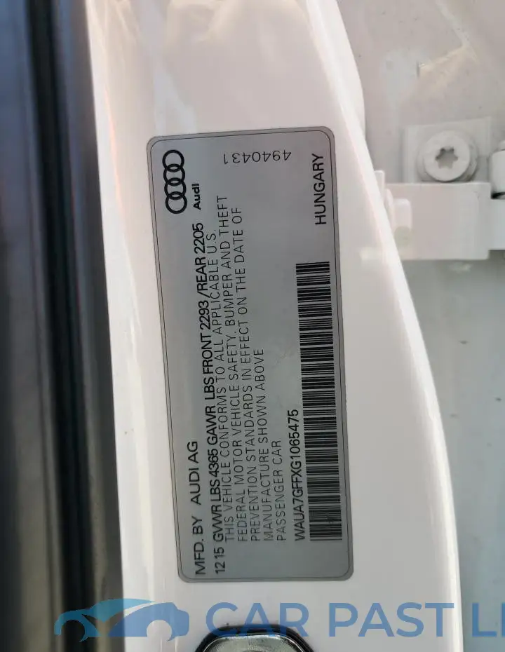 WAUA7GFFXG1065475# 12