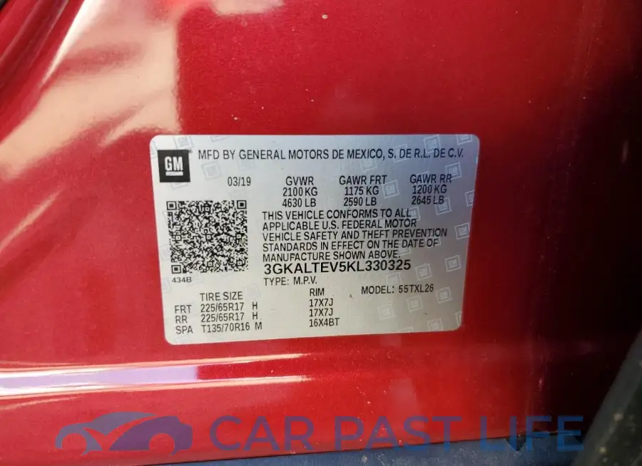 3GKALTEV5KL330325# 14