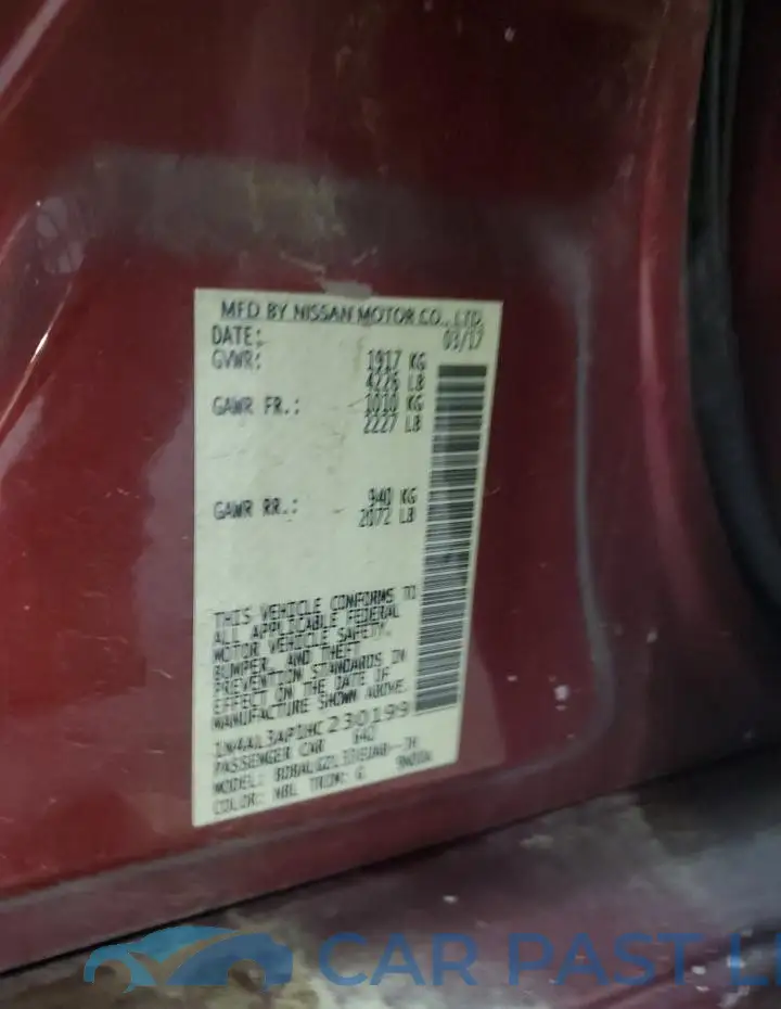 1N4AL3AP1HC230199# 12