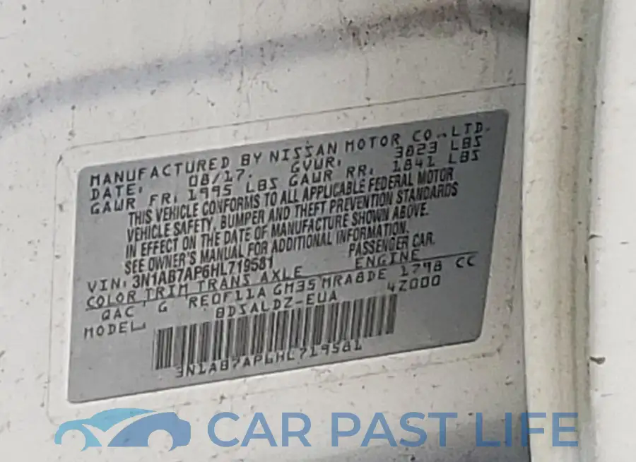 3N1AB7AP6HL719581# 12