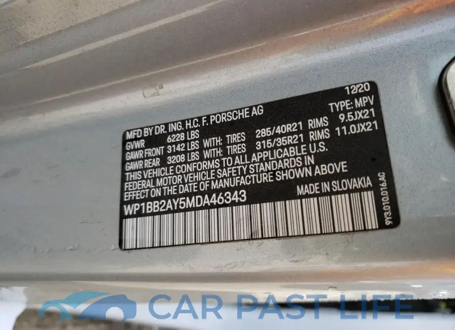 WP1BB2AY5MDA46343# 12