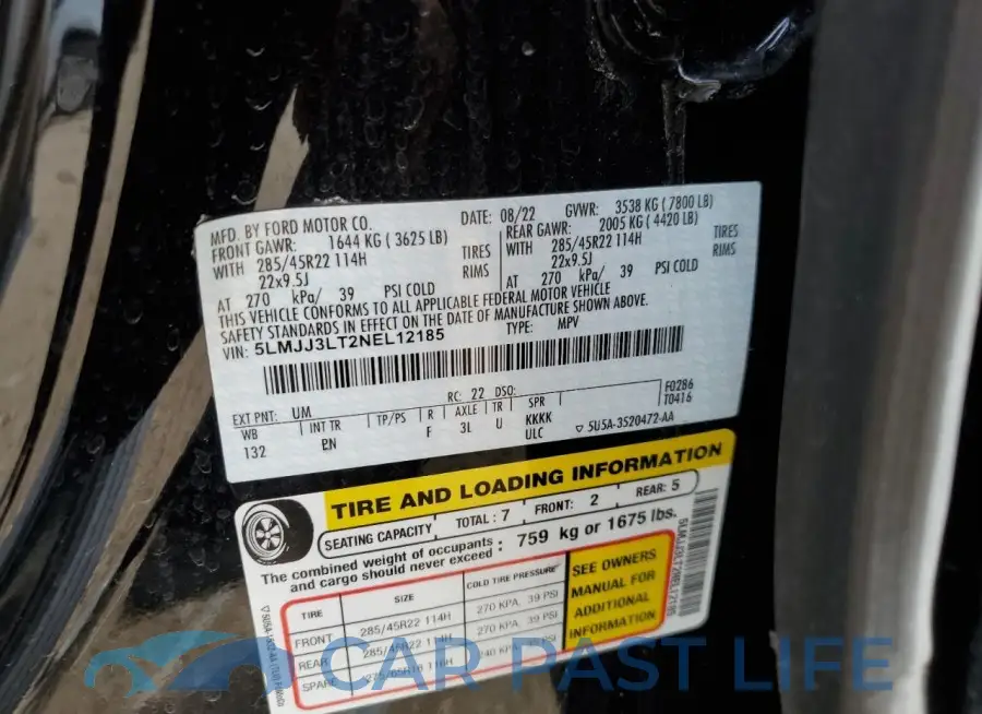 5LMJJ3LT2NEL12185# 13
