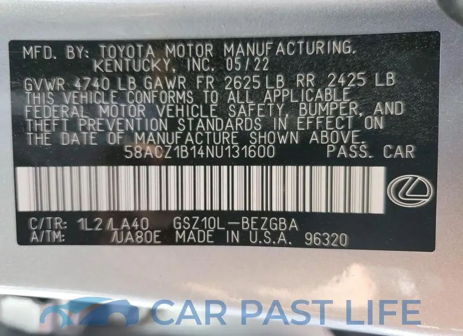 58ACZ1B14NU131600# 13