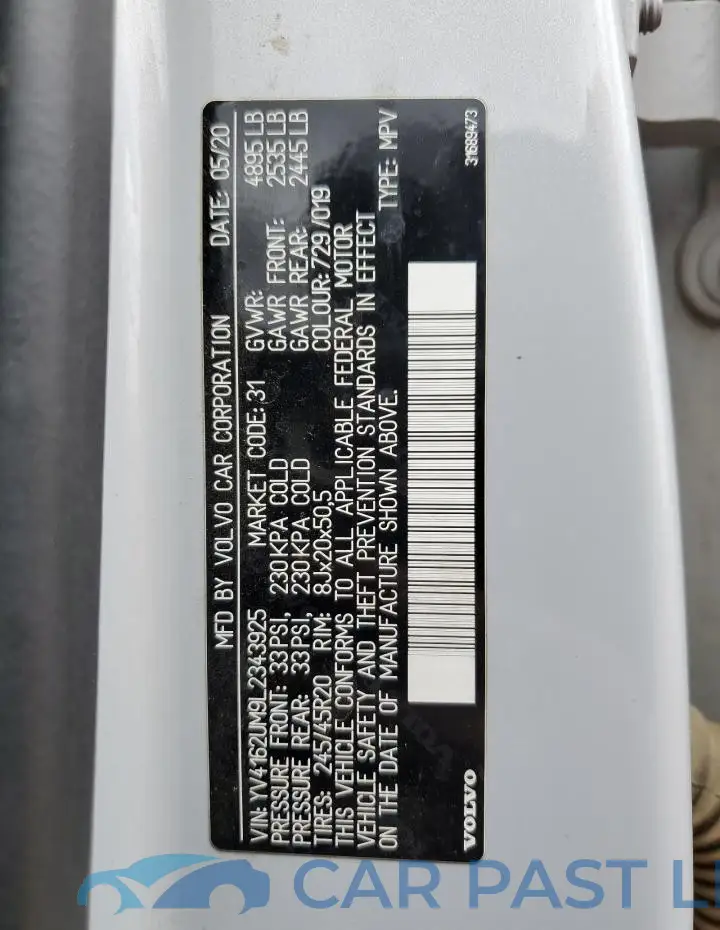 YV4162UM9L2343925# 12