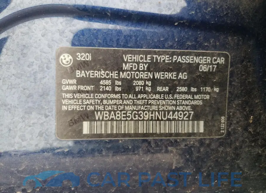 WBA8E5G39HNU44927# 12