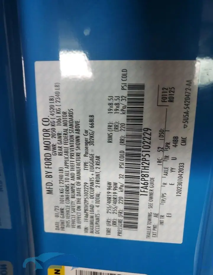 1FA6P8TH2P5102229# 12
