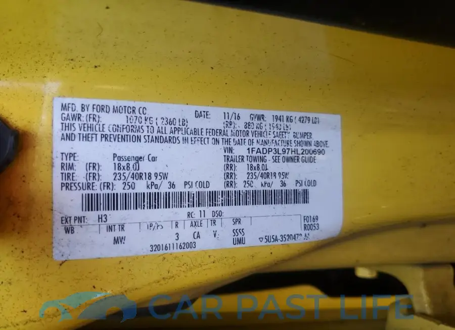 1FADP3L97HL200690# 12