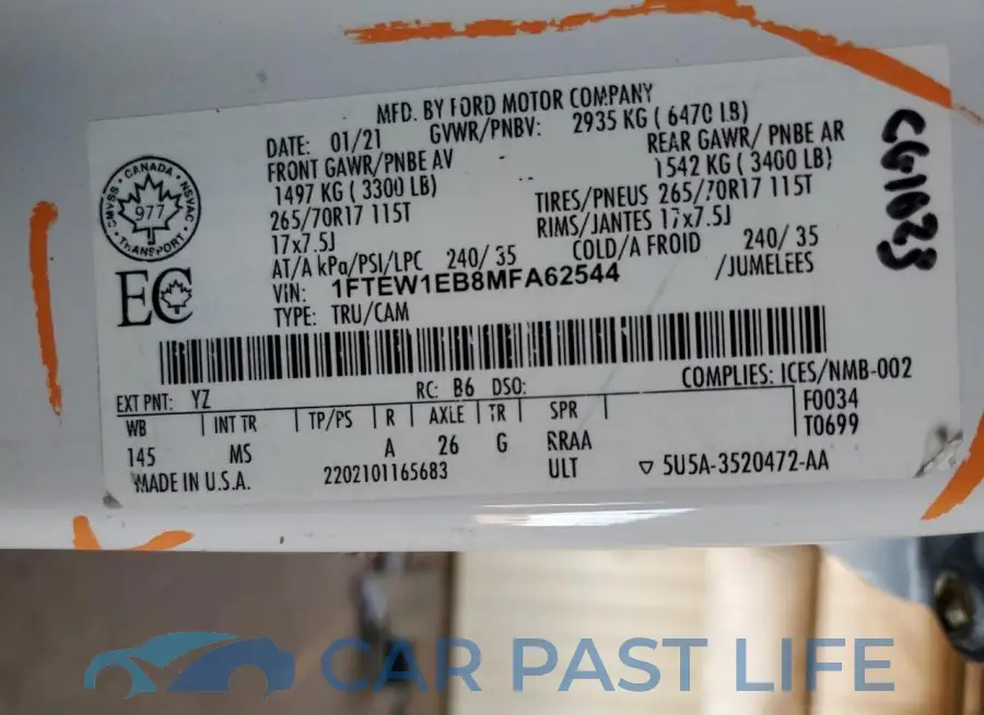 1FTEW1EB8MFA62544# 13