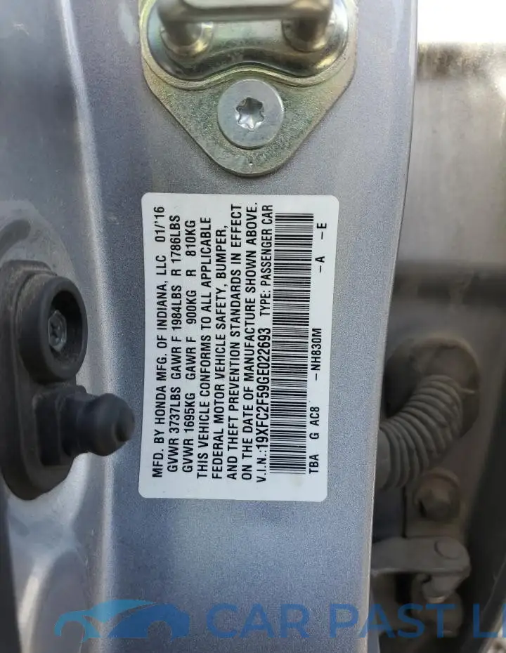 19XFC2F59GE022693# 13
