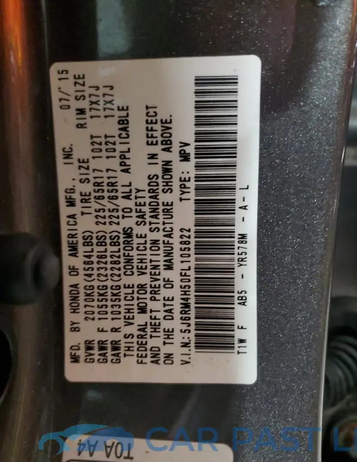 5J6RM4H50FL105822# 13