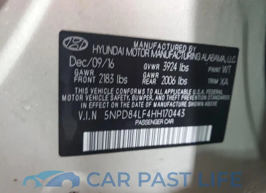5NPD84LF4HH170443# 12