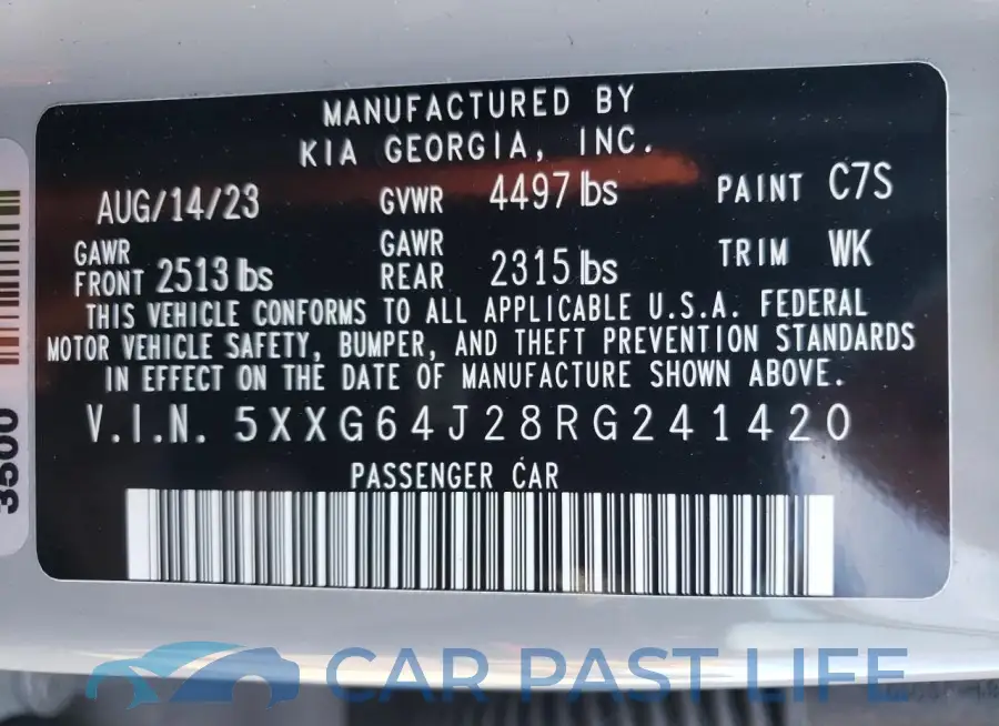 5XXG64J28RG241420# 12