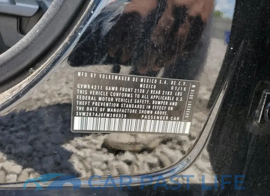 3VW2K7AJ0FM280329# 12