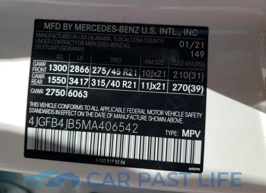 4JGFB4JB5MA406542# 14