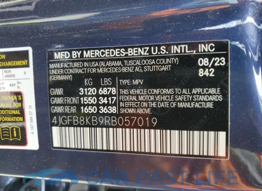 4JGFB8KB9RB057019# 14