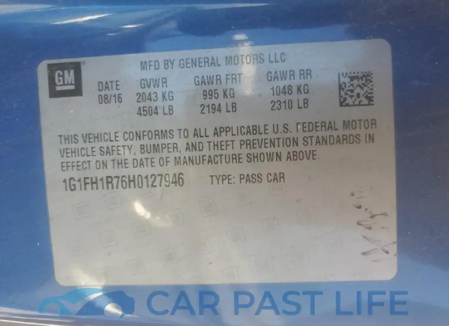 1G1FH1R76H0127946# 12