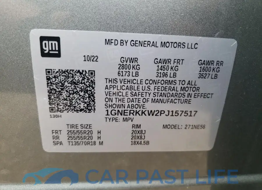 1GNERKKW2PJ157517# 13