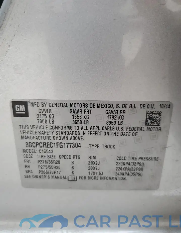 3GCPCREC1FG177304# 12