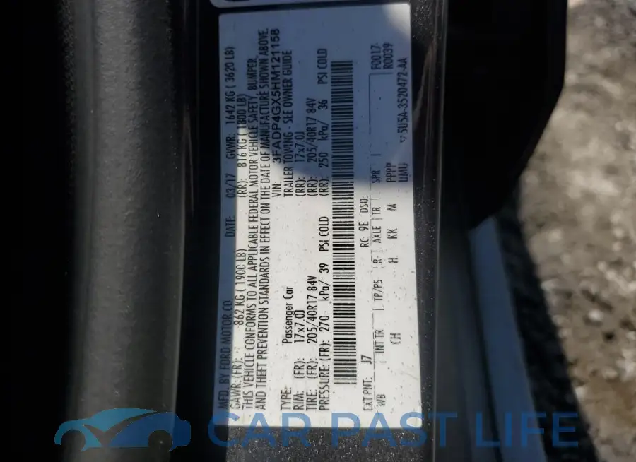 3FADP4GX5HM121158# 13