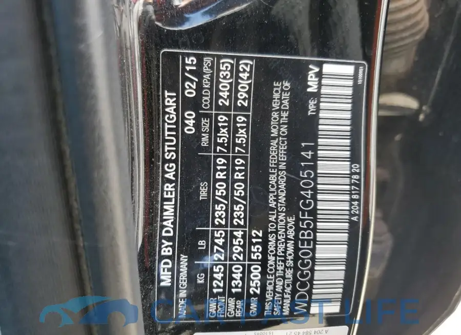 WDCGG0EB5FG405141# 12