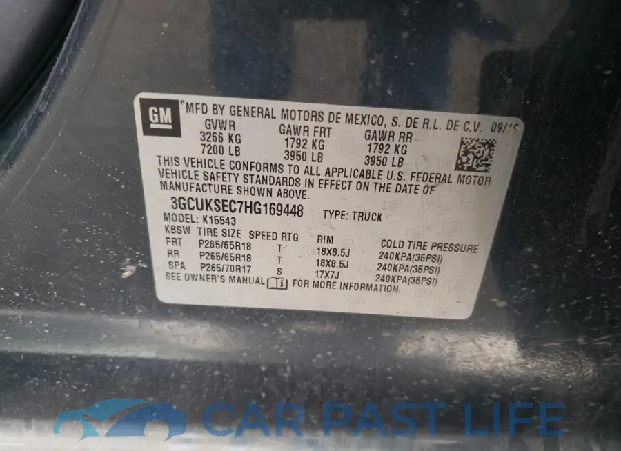 3GCUKSEC7HG169448# 12