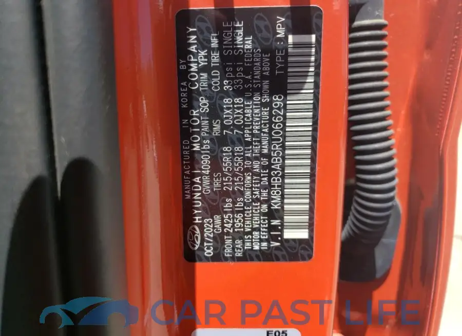 KM8HB3AB5RU066298# 12