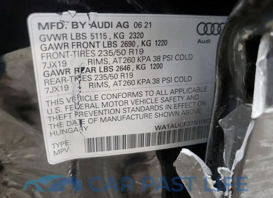 WA1AUCF37N1002061# 14
