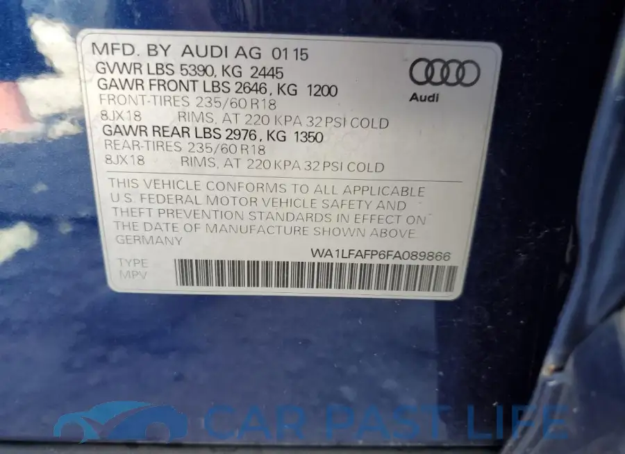 WA1LFAFP6FA089866# 14