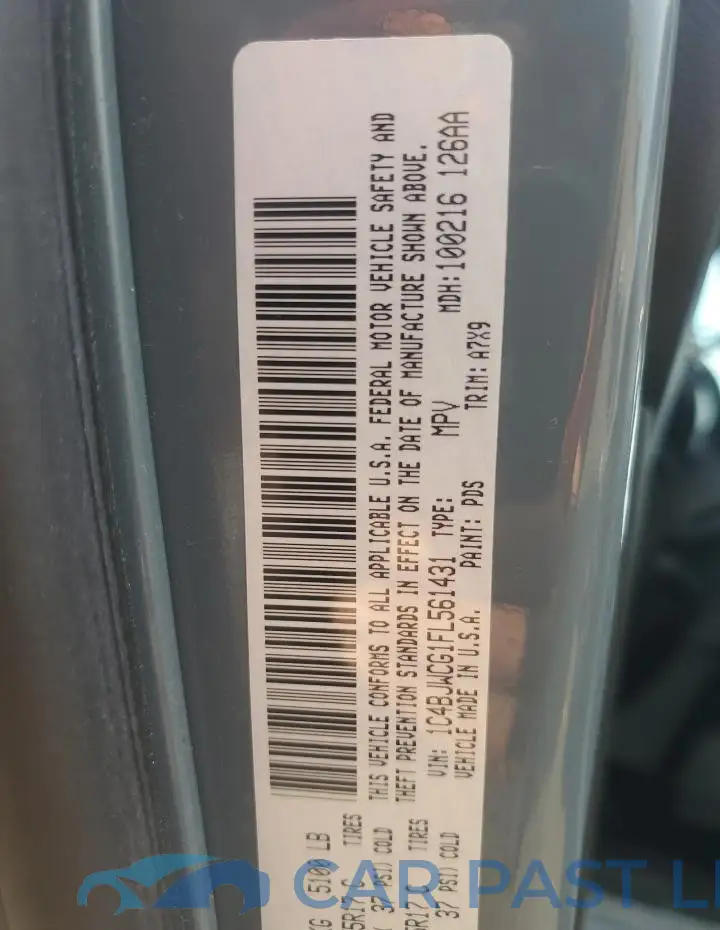 1C4BJWCG1FL561431# 13