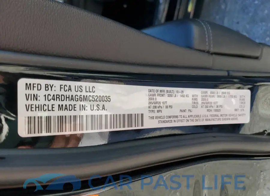 1C4RDHAG6MC520035# 13