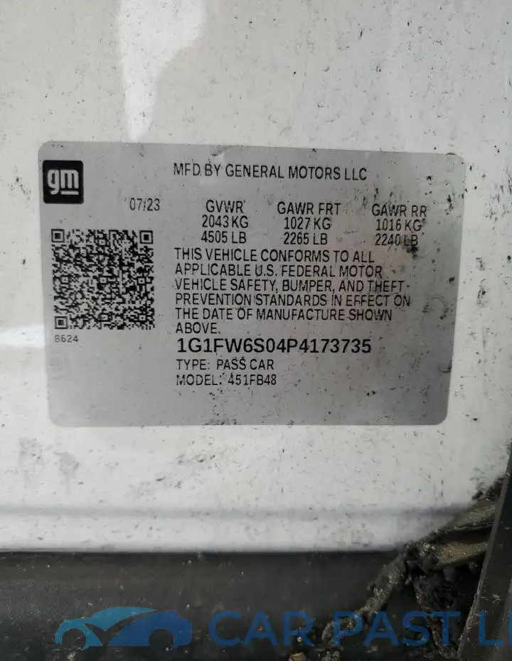 1G1FW6S04P4173735# 12