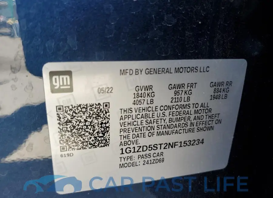 1G1ZD5ST2NF153234# 12