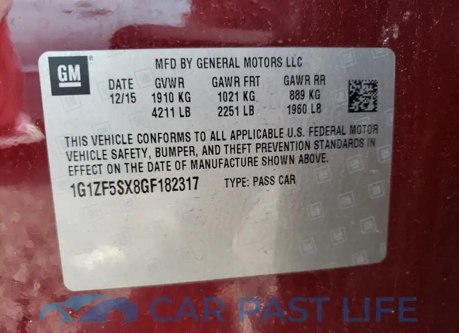 1G1ZF5SX8GF182317# 12
