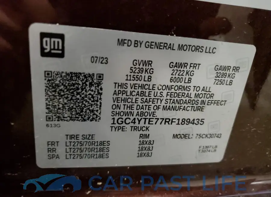 1GC4YTE77RF189435# 12