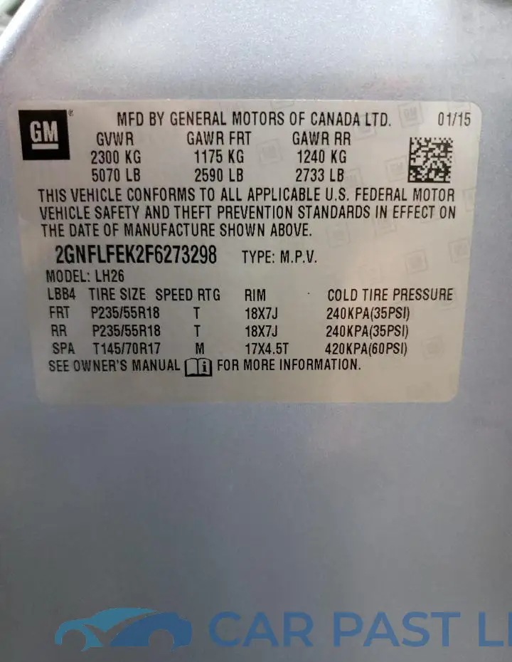 2GNFLFEK2F6273298# 13
