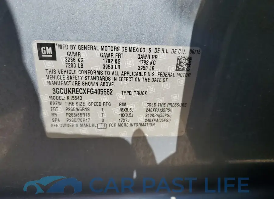 3GCUKRECXFG405662# 12