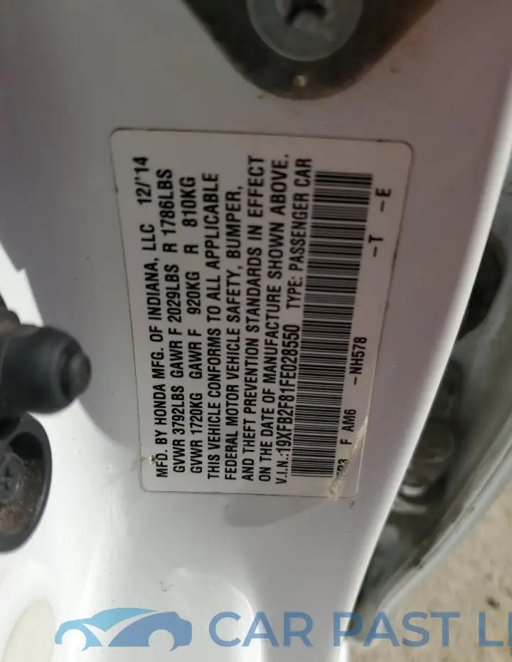 19XFB2F81FE028550# 13