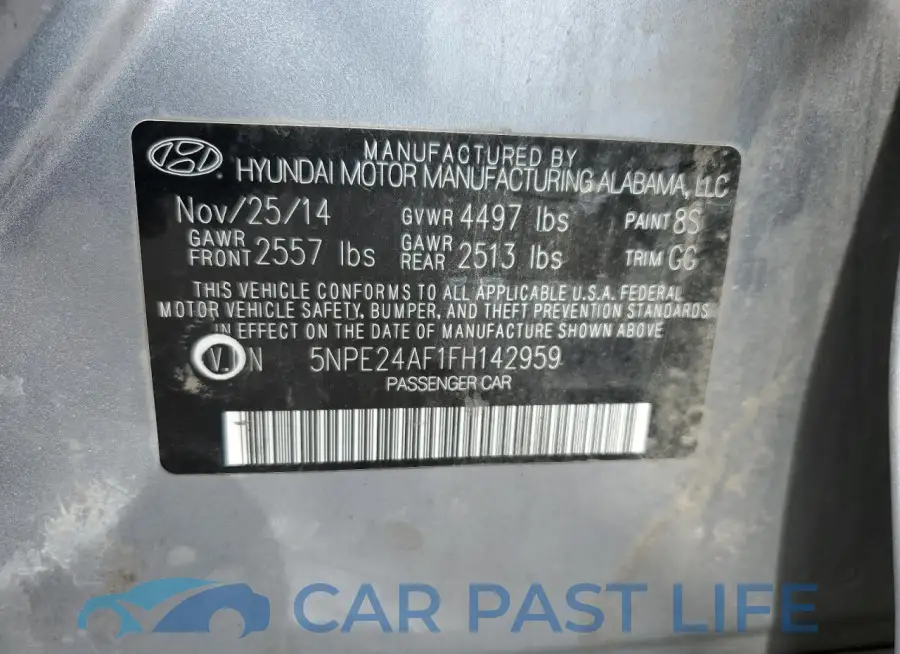 5NPE24AF1FH142959# 12