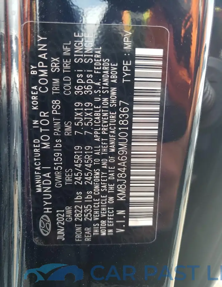 KM8J84A69MU018367# 12