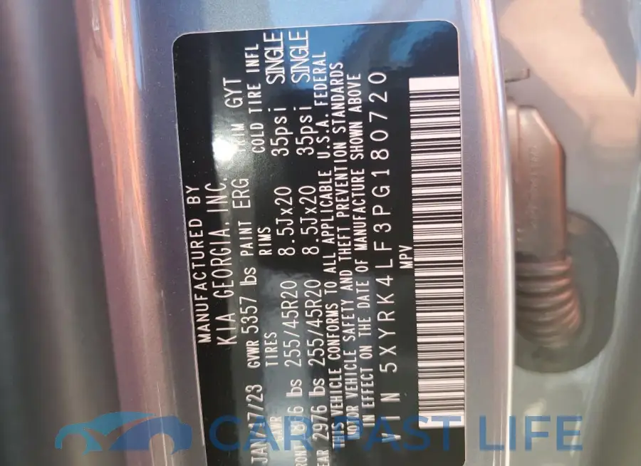 5XYRK4LF3PG180720# 14