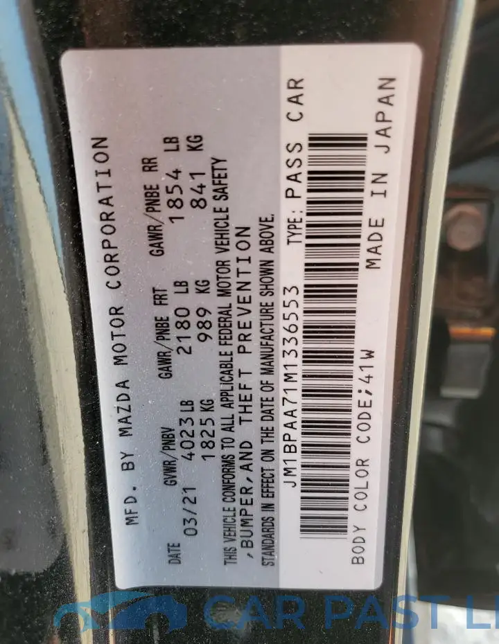 JM1BPAA71M1336553# 13