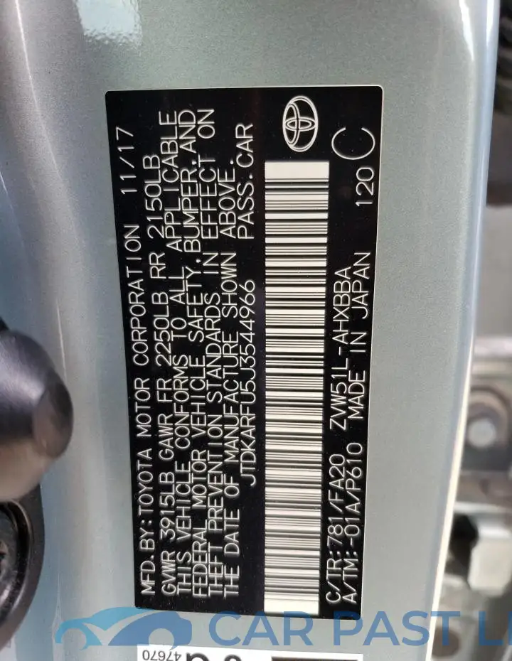 JTDKARFU5J3544966# 12