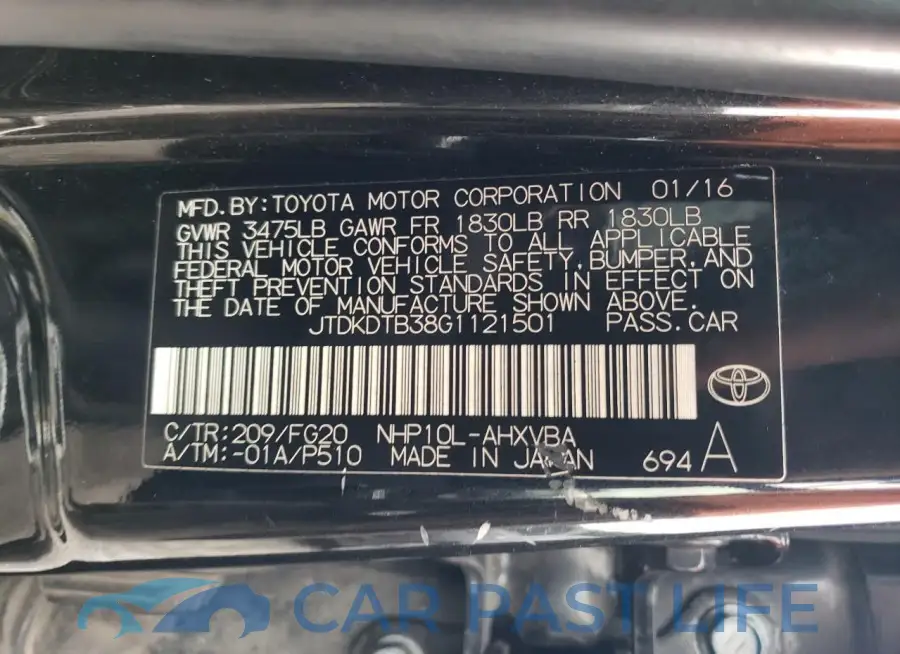 JTDKDTB38G1121501# 13