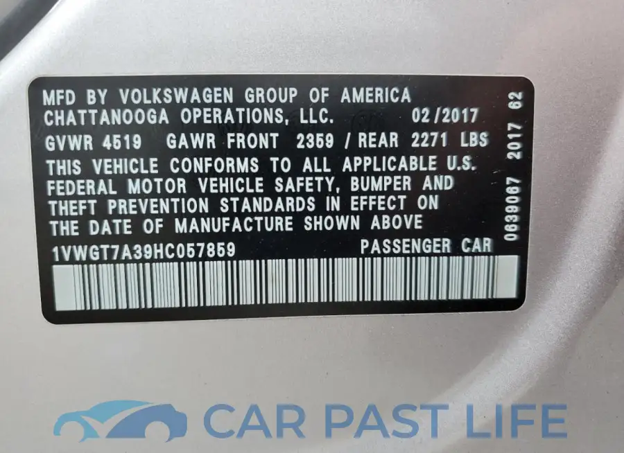 1VWGT7A39HC057859# 13
